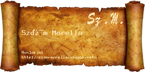 Szám Morella névjegykártya